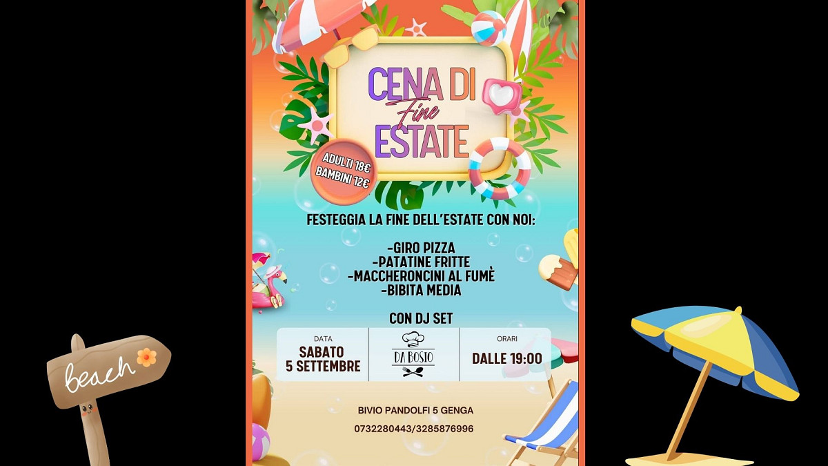 Sei invitato al party di fine estate 